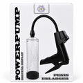 Pompa manuala BSeries - Man AirGun, cu display digital, pentru marirea penisului si imbunatatirea performantelor sexuale, culoare transparenta