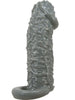 Manson PrettyLove - Realistic, cu striati, pentru extensia penisului, 13 cm, gri inchis