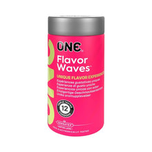 Prezervative ONE Flavor Waves, din latex Sensatex, lubrifiate, rezistente, cu 6 arome diferite, diametru 53 mm, 12 buc