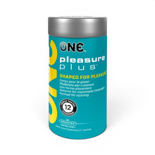 Prezervative ONE Pleasure Plus, din latex Sensatex, lubrifiate, rezistente, cu vârf larg și texturat, diametru 53 mm, 12 buc