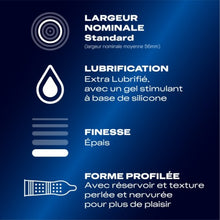 Prezervative cu striații DUREX Intense, cu efect de stimulare clitoridiană și intensificare orgasm feminin, 56 mm, 1 cutie x 3 buc
