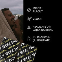 Prezervative BILLY BOY Feel Safe, din latex natural și gros, lubrifiate și rezistente, 56 mm, culoare transparent, 6 buc