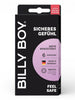 Prezervative BILLY BOY Feel Safe, din latex natural și gros, lubrifiate și rezistente, 56 mm, culoare transparent, 6 buc