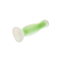 Plug anal DREAMTOYS Radiant Glow in the Dark, model cu strălucire în întuneric, lungime 11 cm, diametru 2.8 cm, mărime S, verde