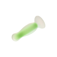 Plug anal DREAMTOYS Radiant Glow in the Dark, model cu strălucire în întuneric, lungime 11 cm, diametru 2.8 cm, mărime S, verde