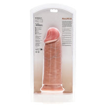 Dildo gros REALROCK Extra Thick Dildo 9”, design realist, bază cu ventuză, lungime 22.9 cm, diametru 7.6 cm, culoarea pielii