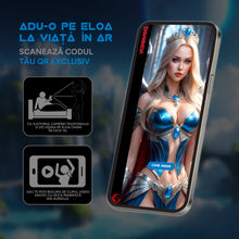 Masturbator inovator MASTURS Eloa Winged Goddess, funcție de realitate augmentată (AR), 5 funcții de sucțiune, 9 funcții de vibrație, albastru