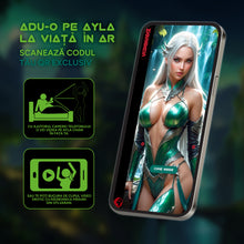 Masturbator inovator MASTURS Ayla Forest Warrior, funcție de realitate augmentată (AR), 9 funcții de sucțiune, funcție de sunet, verde