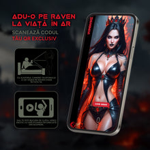 Masturbator inovator MASTURS Raven Shadow Sinner, funcție de realitate augmentată (AR), 9 funcții de sucțiune, 9 funcții de vibrație, negru