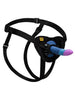 Ham Strap-On ROMP PICCOLO Pegging Kit, mărime ajustabilă, cu dildo din silicon, lungime inserabilă 12.5 cm, culori albastru cu mov