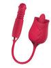 Stimulator dublu pentru clitoris ROUGE VELVET Aurora, 10 funcții de rotație, simulare sex oral și vibrații ultra-puternice, roșu