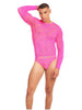 Set lenjerie erotica barbati Rainbow Party - Bubble Blaze, 2 piese, roz, S/M