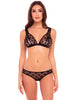 Lenjerie set 2 piese Rene Rofe Lingerie - Naughty Knickers, negru, S/M (Model 53021-BLK)