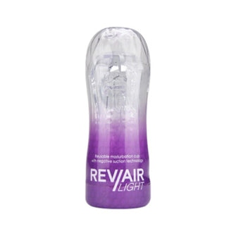 Masturbator RevAir - Light, cu trei camere de placere, 16.51 cm,mov