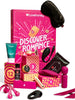 Set jucării erotice WOMANIZER Discover Romance, cu  jucării si accesorii erotice, articole de bondage, cosmetice, 12 surprize