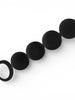 Rozariu anal BLACK&SILVER Lennon Anal Beads, din silicon mătăsos, rezistent la apă, culoare negru, 15 cm