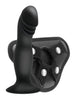 Ham Strap-On S PLEASURES Strappy Harness Set, aspect semi realist, ventuză puternică, curele ajustabile, culoare negru