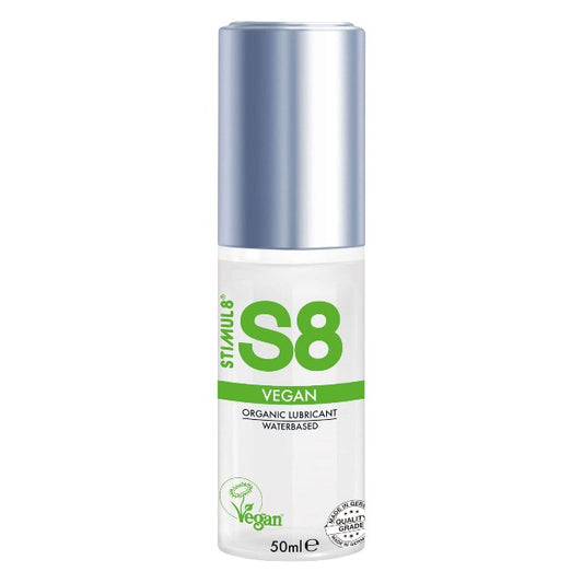 Lubrifiant pe bază de apă S8 Vegan Organic Lubricant, efect de durată, fără parabeni, 50 ml