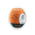 Ou masturbator SATISFYER Crunchy Egg, de unică folosință, interior texturat, material flexibil TPE (portocaliu)&nbsp;