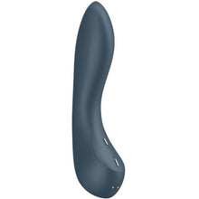 Vibrator SATISFYER G-Spot Wave 4, design curbat pentru stimularea punctului G, 12 funcții de vibrație cu unde spiralate, gri