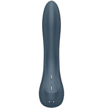 Vibrator SATISFYER G-Spot Wave 4, design curbat pentru stimularea punctului G, 12 funcții de vibrație cu unde spiralate, gri