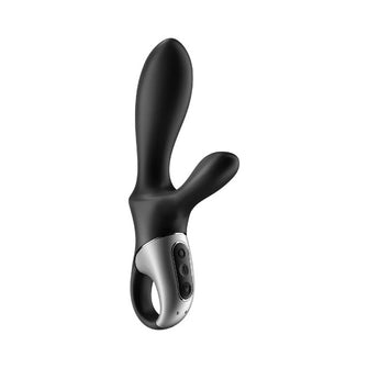 Vibrator anal SATISFYER Heat Climax+ Warming Anal Vibrator, funcție de încălzire, control prin aplicație, culoare negru