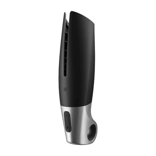 Masturbator automat SATISFYER Power Masturbator, control prin aplicație, rezistent la apă IPX7, negru