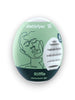 Ou masturbator SATISFYER Riffle Egg, de unică folosință, interior texturat, material flexibil TPE (verde)