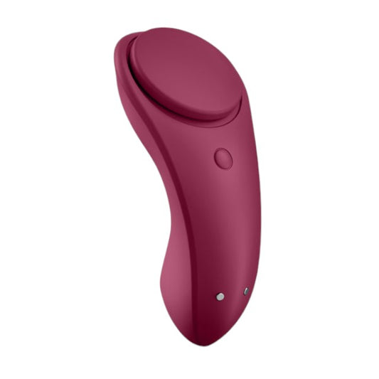 Vibrator pentru chilot SATISFYER Sexy Secret, cu control prin aplicație, cu vibrații personalizate, rezistent la apă IPX7, mov
