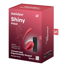 Vibrator pentru cupluri SATISFYER Shiny Petal, control prin aplicație și telecomandă, vibrații personalizate, roșu