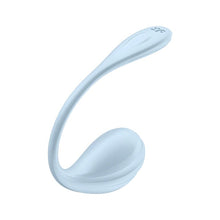 Vibrator pentru cupluri SATISFYER Smooth Petal, control prin aplicație, vibrații personalizate, rezistent la apă IPX7, albastru