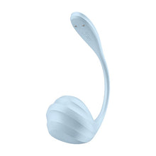 Vibrator pentru cupluri SATISFYER Smooth Petal, control prin aplicație, vibrații personalizate, rezistent la apă IPX7, albastru