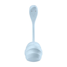 Vibrator pentru cupluri SATISFYER Smooth Petal, control prin aplicație, vibrații personalizate, rezistent la apă IPX7, albastru