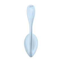 Vibrator pentru cupluri SATISFYER Smooth Petal, control prin aplicație, vibrații personalizate, rezistent la apă IPX7, albastru