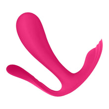 Vibrator cu dubla prenetrare SATISFYER - Top Secret, control prin aplicatie,pentru stimularea punctului G si anal, roz