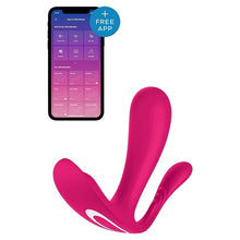 Vibrator cu dubla prenetrare SATISFYER - Top Secret, control prin aplicatie,pentru stimularea punctului G si anal, roz