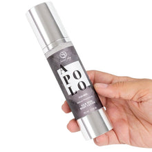 Loțiune pentru bărbați SECRET PLAY APOLO Silky Skin, pentru corp, păr și masaj, cu feromoni, note de patchouli și scorțișoară, 50 ml