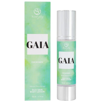 Loțiune pentru femei SECRET PLAY GAIA Silky Skin, pentru corp, păr și masaj, cu feromoni, note de citrice și lăcrămioare, 50 ml