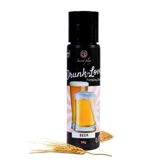 Balsam intim comestibil SECRET PLAY Drunk in Love - Beer, pentru corp și zone erogene, cu aromă de bere, 58 gr