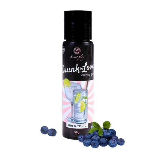 Balsam intim comestibil SECRET PLAY Drunk in Love - Gin & Tonic, pentru corp și zone erogene, cu aromă de gin & tonic, 58 gr