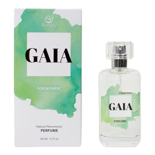 Parfum cu feromoni SECRET PLAY GAIA, cu note de citrice, fructul pasiunii și lăcrămioare, pentru femei, verde, 50 ml