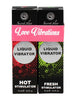 Set geluri SECRET PLAY Love Vibrations, unisex, pentru intensificarea orgasmului, cu efecte de răcire și încălzire, 2 x 15 ml