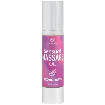 Ulei de masaj SECRETPLAY Sensual Massage Oil - Exotic Fruits, cu efect hidratant, aromă de fructe exotice, 50 ml
