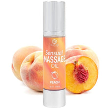 Ulei de masaj SECRETPLAY Sensual Massage Oil - Peach, cu efect hidratant, aromă de piersică, 50 ml