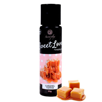 Gel intim comestibil SECRET PLAY Sweet Love - Caramel Toffee, cu aromă de caramele, 55 gr
