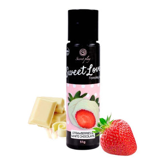 Gel intim comestibil SECRET PLAY Sweet Love - Chocolate Strawberry, cu aromă de căpșuni și ciocolată, 55 gr