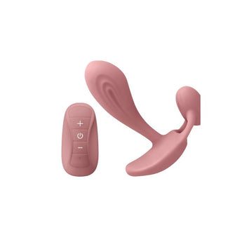 Vibrator dublu SECRETS ECHO, pentru stimularea clitorisului și punctului G, control prin telecomandă, 10 funcții de vibrație, culoarea roz