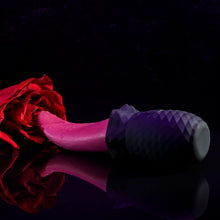 Stimulator clitoris SELOPA Tongue Vibrator, design în formă de limbă, 10 funcții de vibrație, din silicon moale, culoare negru cu roz, 14.8 cm
