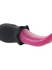Stimulator clitoris SELOPA Tongue Vibrator, design în formă de limbă, 10 funcții de vibrație, din silicon moale, culoare negru cu roz, 14.8 cm