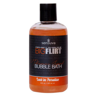 Spumant de baie cu feromoni unisex SENSUVA Big Flirt LUST IN PARADISE, îmbogățit cu uleiuri esențiale, 237 ml, portocaliu